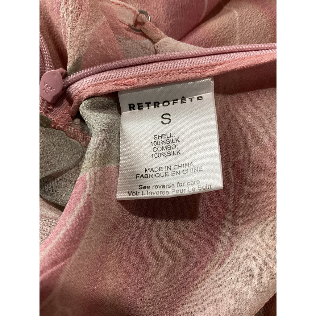 Retrofete 'Samara' Pink Silk Dress Size S