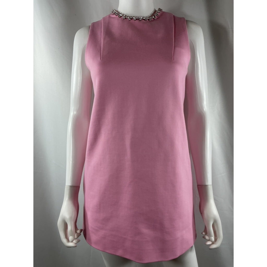 Area Crystal Heart Pink Rayon Back Dress Size XS