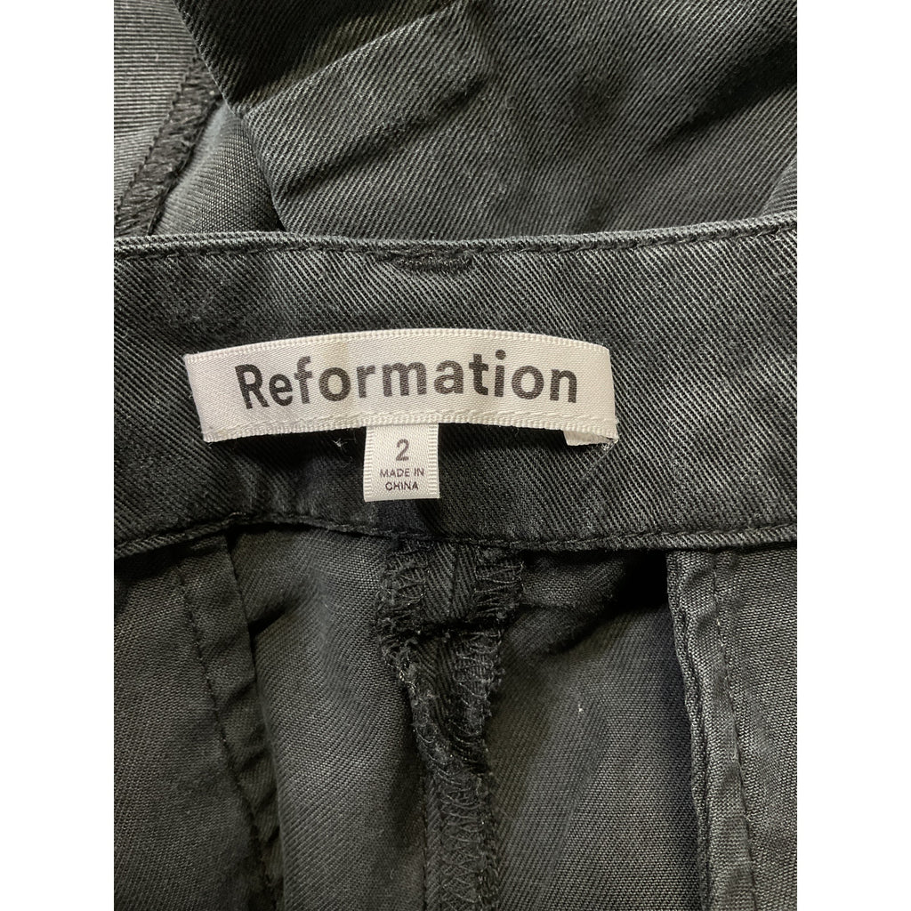 Reformation 'Mason' Black Short Size 0