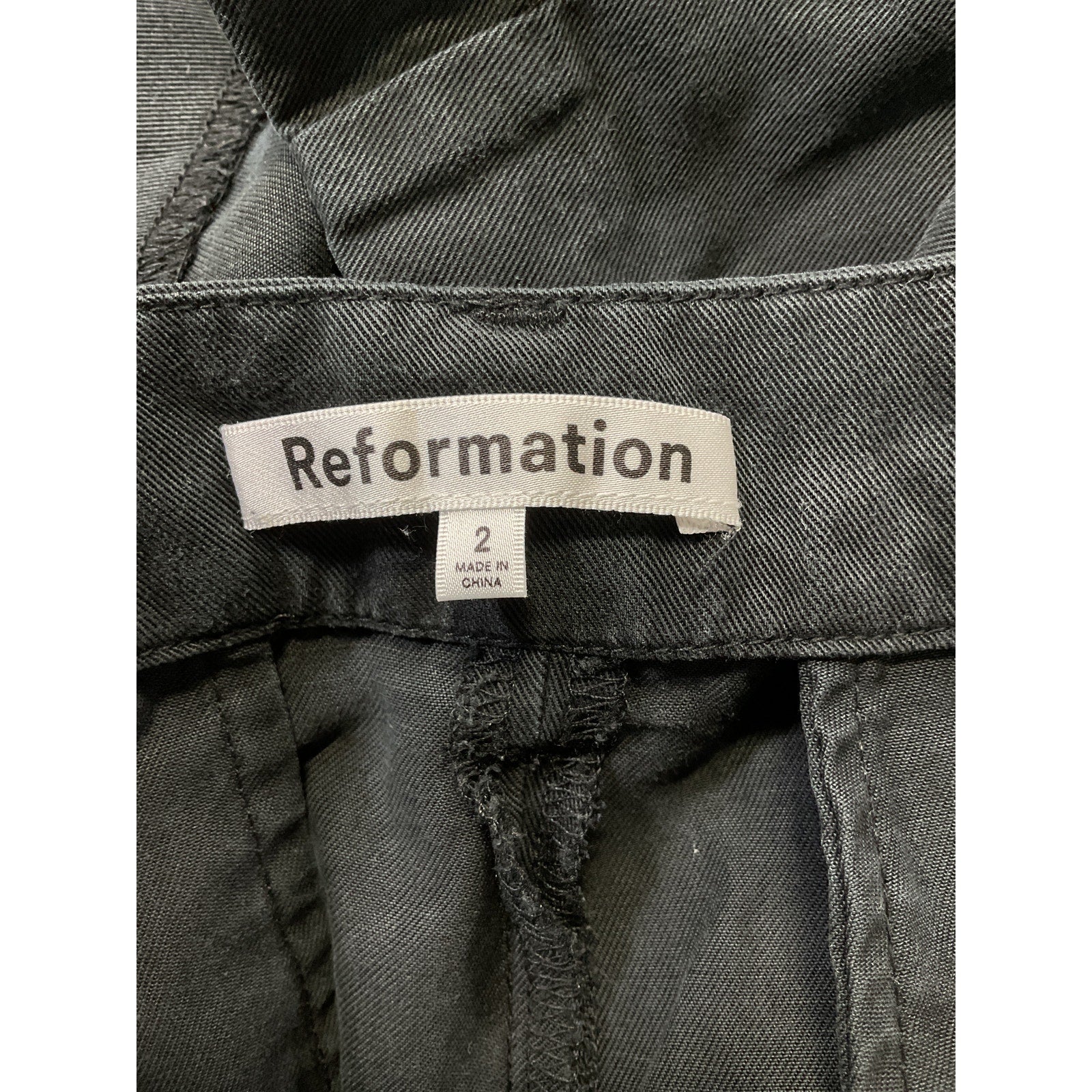 Reformation 'Mason' Black Short Size 0