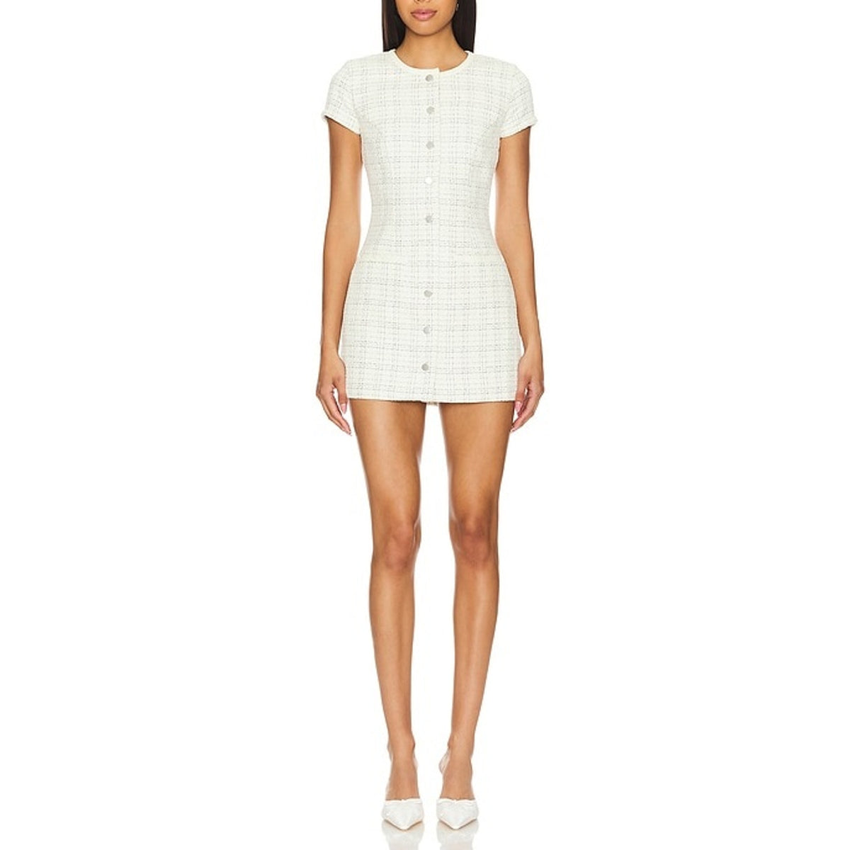 Majorelle Textured Ivory Tammy Mini Dress Size S