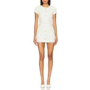 Majorelle Textured Ivory Tammy Mini Dress Size S