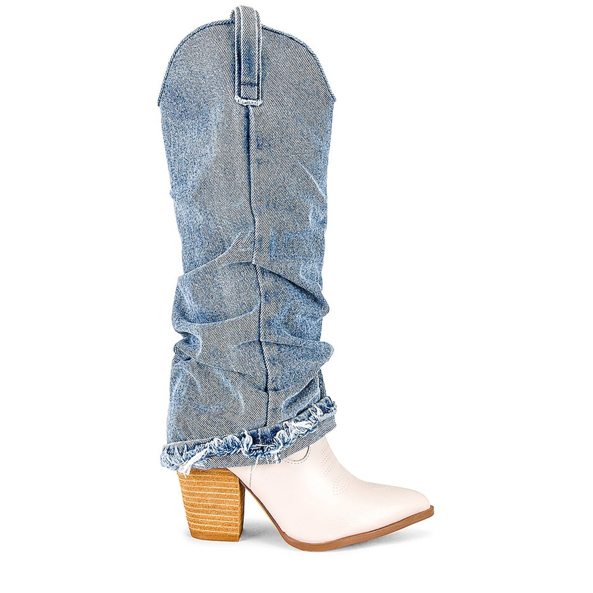 Steve Madden Slouchy Blue Lassy Cowboy Boots Size 5.5