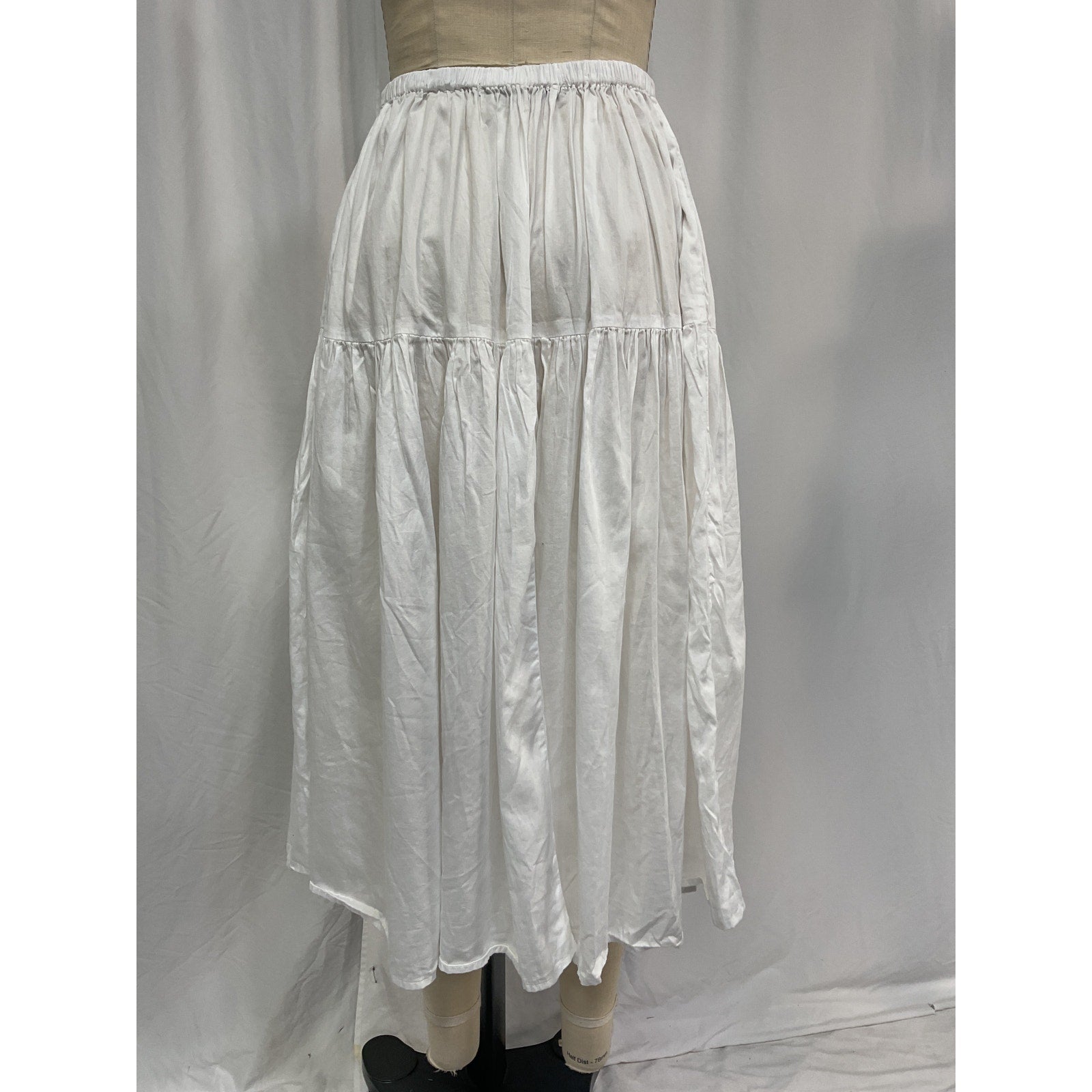 Enza Costa 'Tiered' White Cotton Maxi Skirt Size 0 / XS