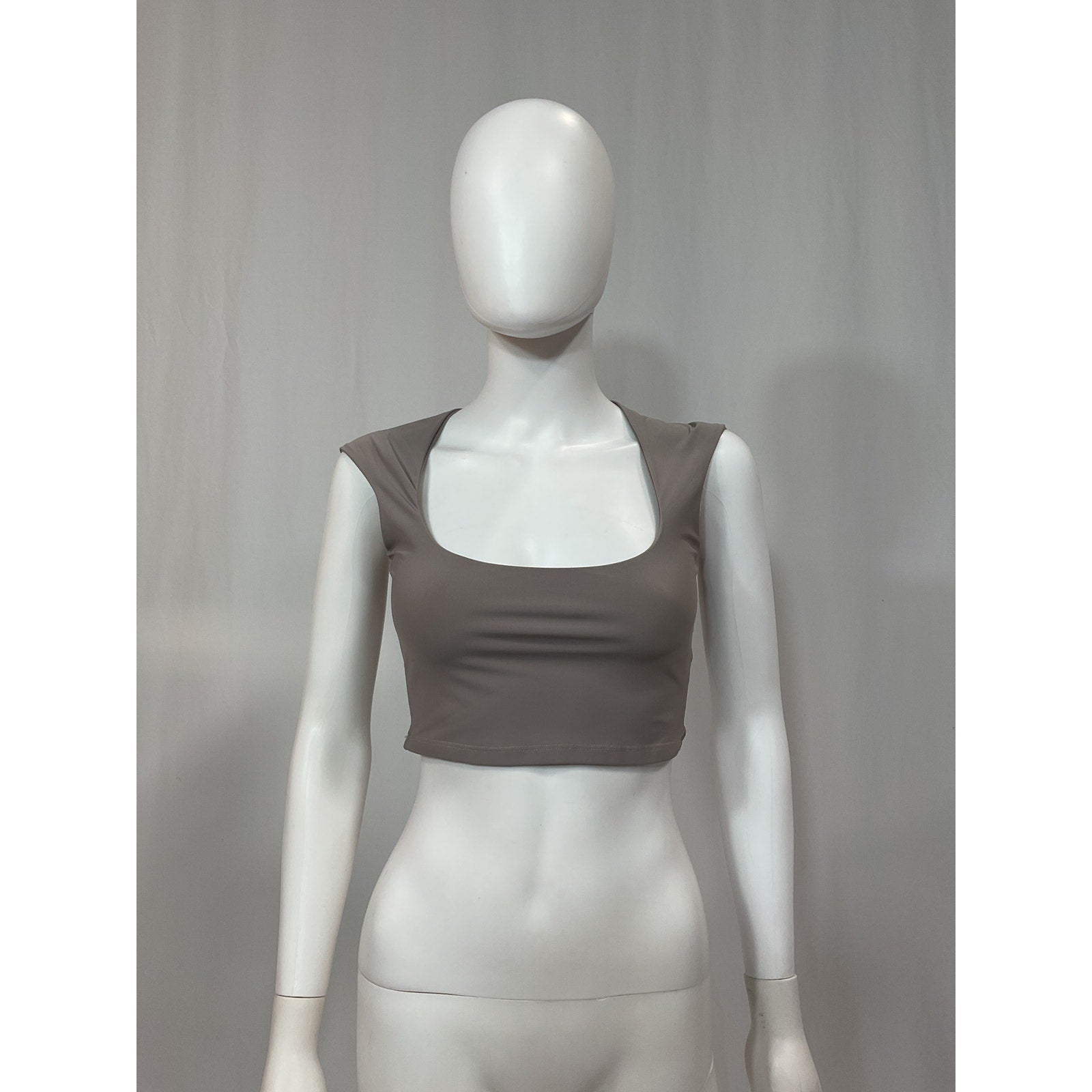 Alix Nyc 'Nadine' Grey Square Neck Crop Top Size S