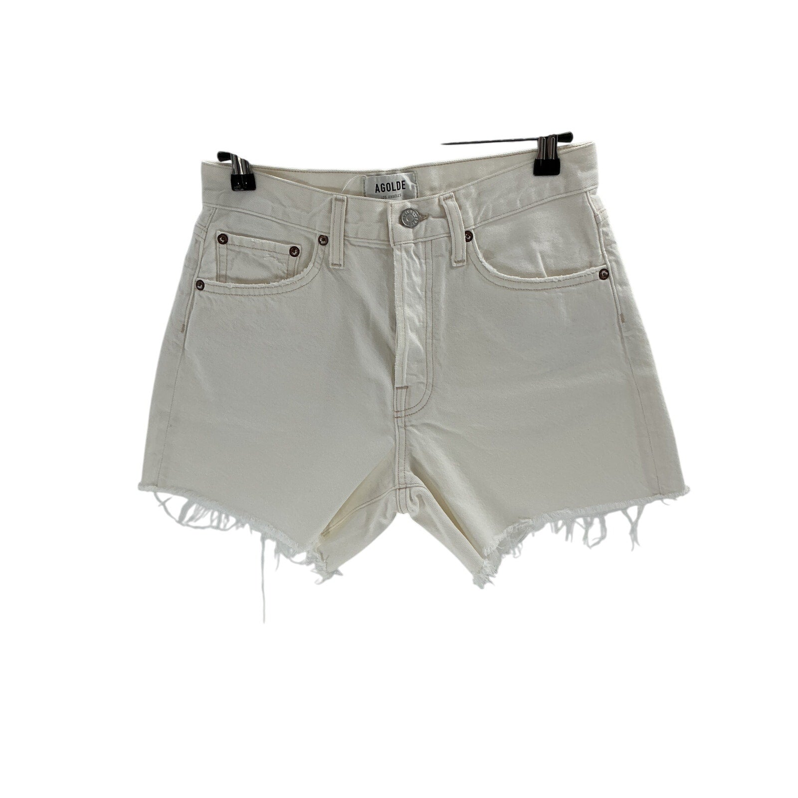 Agolde Parker Cream Cotton Long Short Size 25