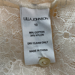 Ulla Johnson Sheer Cowrie Cecile Top Size 10 NWT