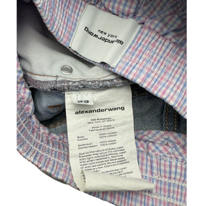 Alexander Wang Distressed Blue Boxer Layer Shorts Size 23