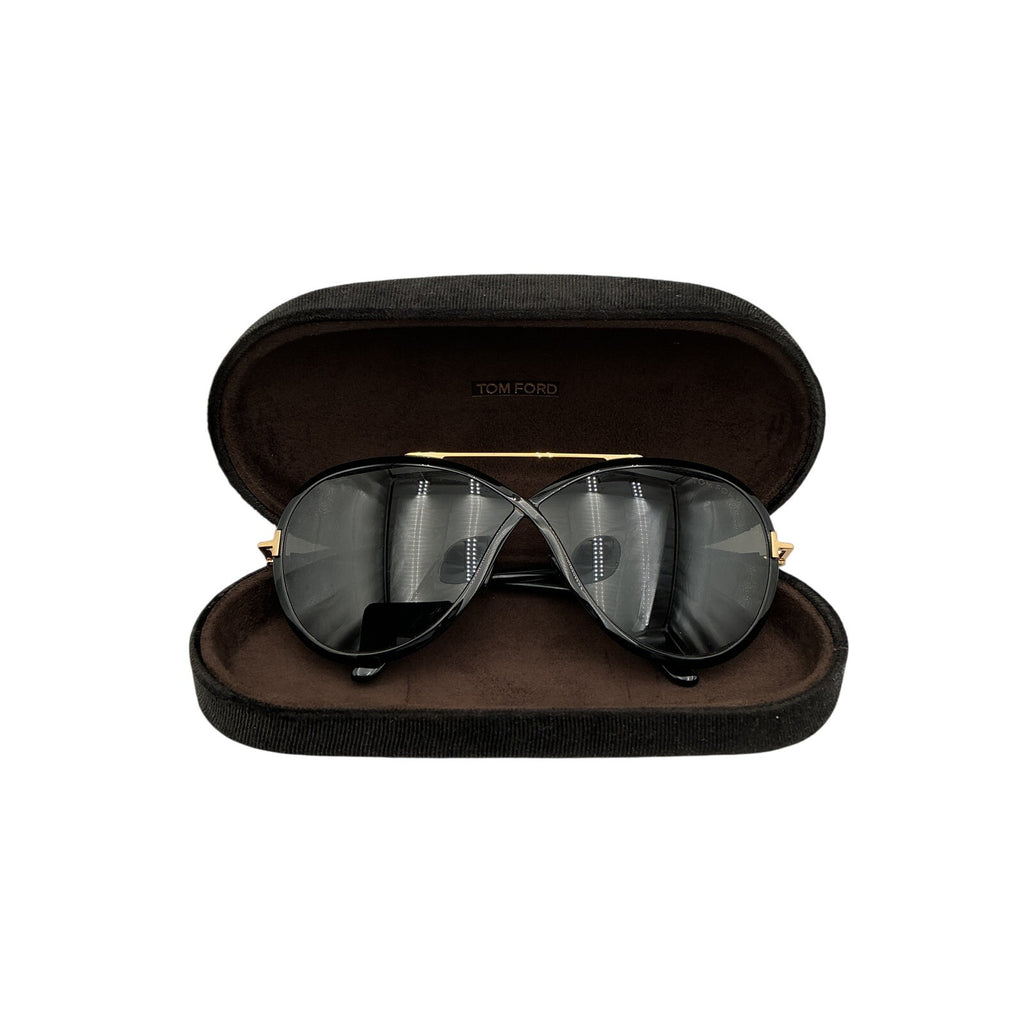 Tom Ford 'Rickie' Black Acetate Sunglasses Size OS