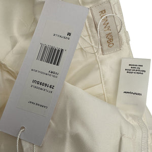 Ronny Kobo Tailored Ivory Carrine Pants Size M