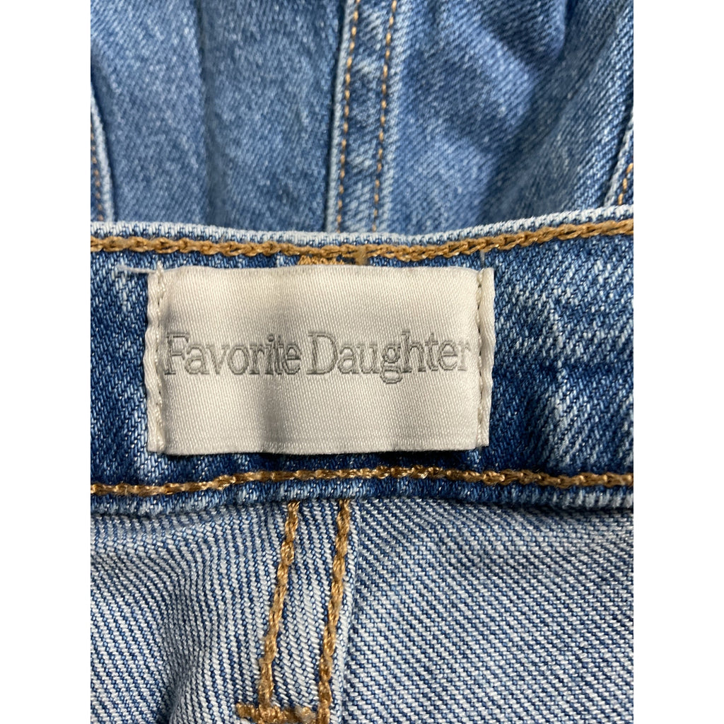 Favorite Daughter 'The Morgan' Grey Shortie High Waist Crop Straight Leg Denim Jeans Size 25P