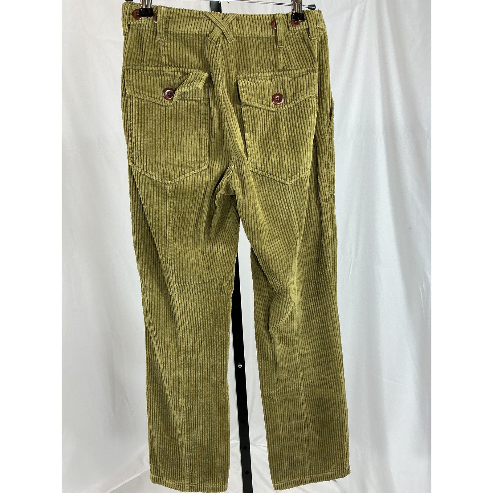 Alex Mill 'Neil' Green Cotton Corduroy Pants Size 0
