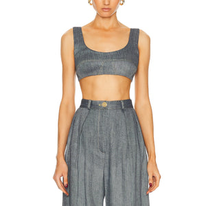 Matthew Bruch Seamed Gray Bra Size 2 Top