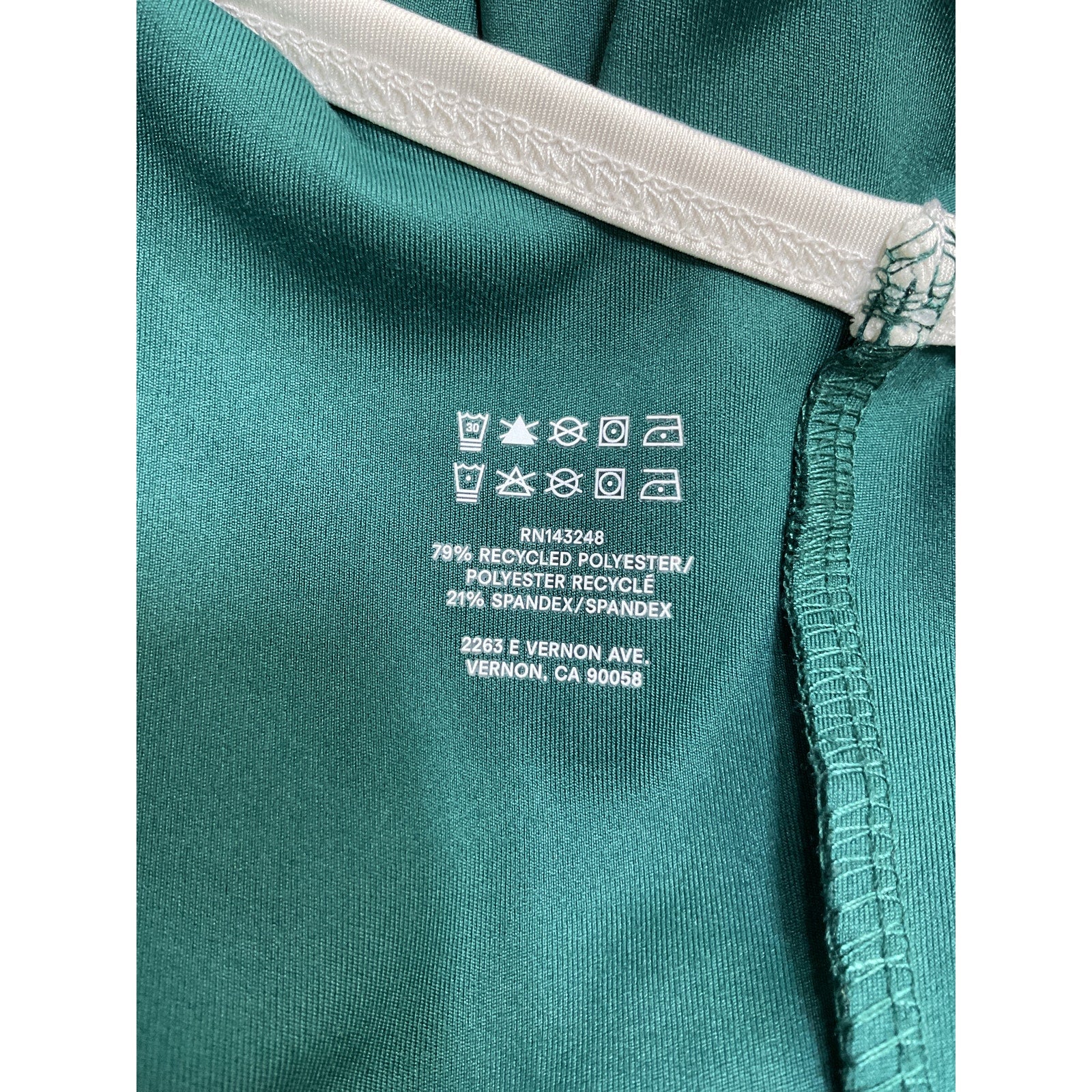Reformation 'Leslie' Green Polyester Ecomove Zip Front Active Dress Size XL