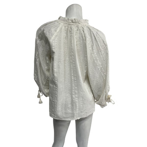 Cleobella 'Charlie' Ivory Cotton Blouse Size S