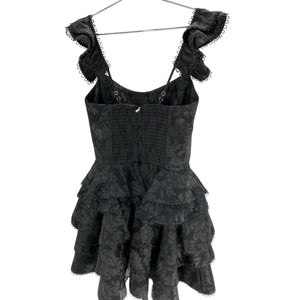 V. Chapman Ruffled Black Patisserie Dress Size 4