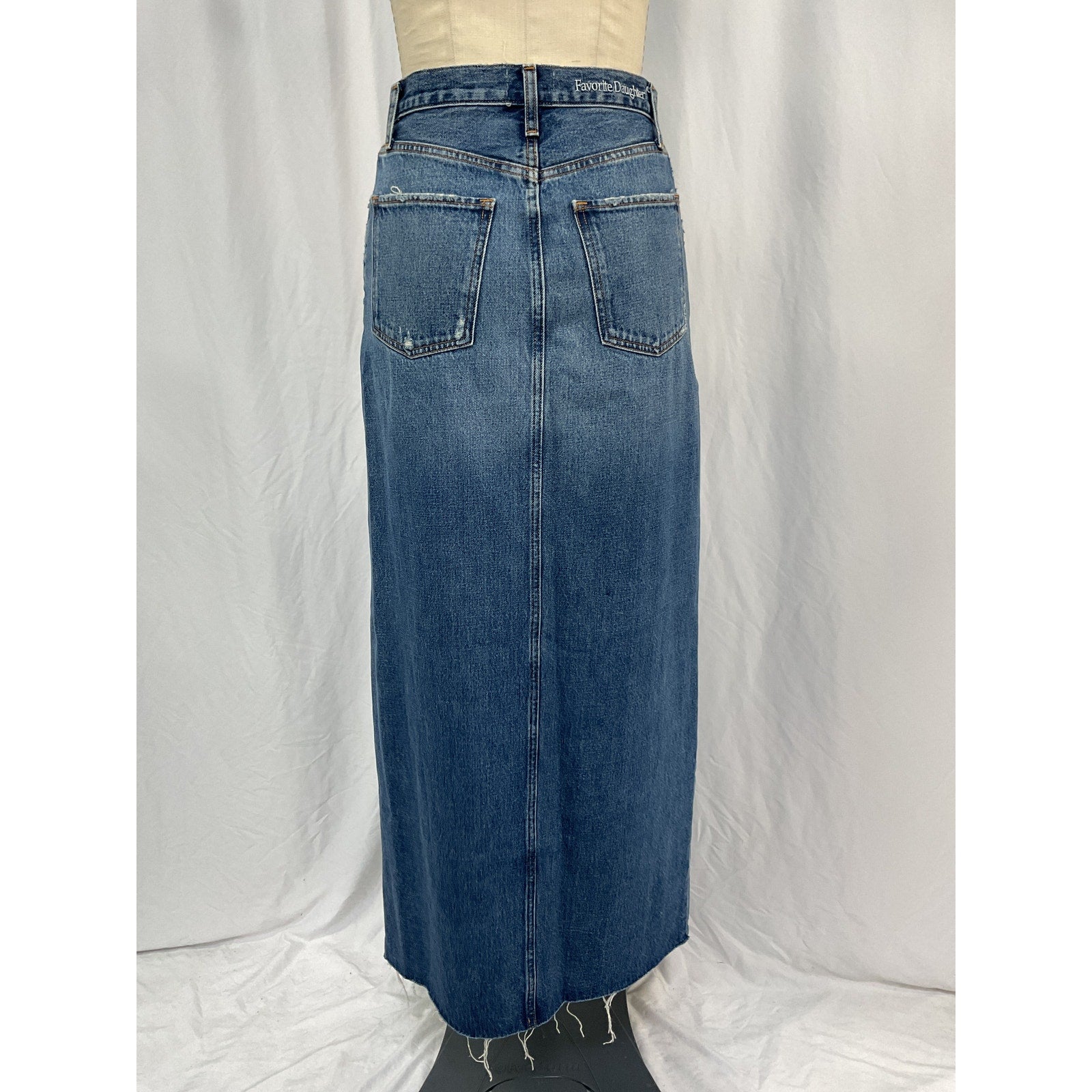 Favorite Daughter 'Sadie' Blue Cotton Denim Maxi Skirt Size 25
