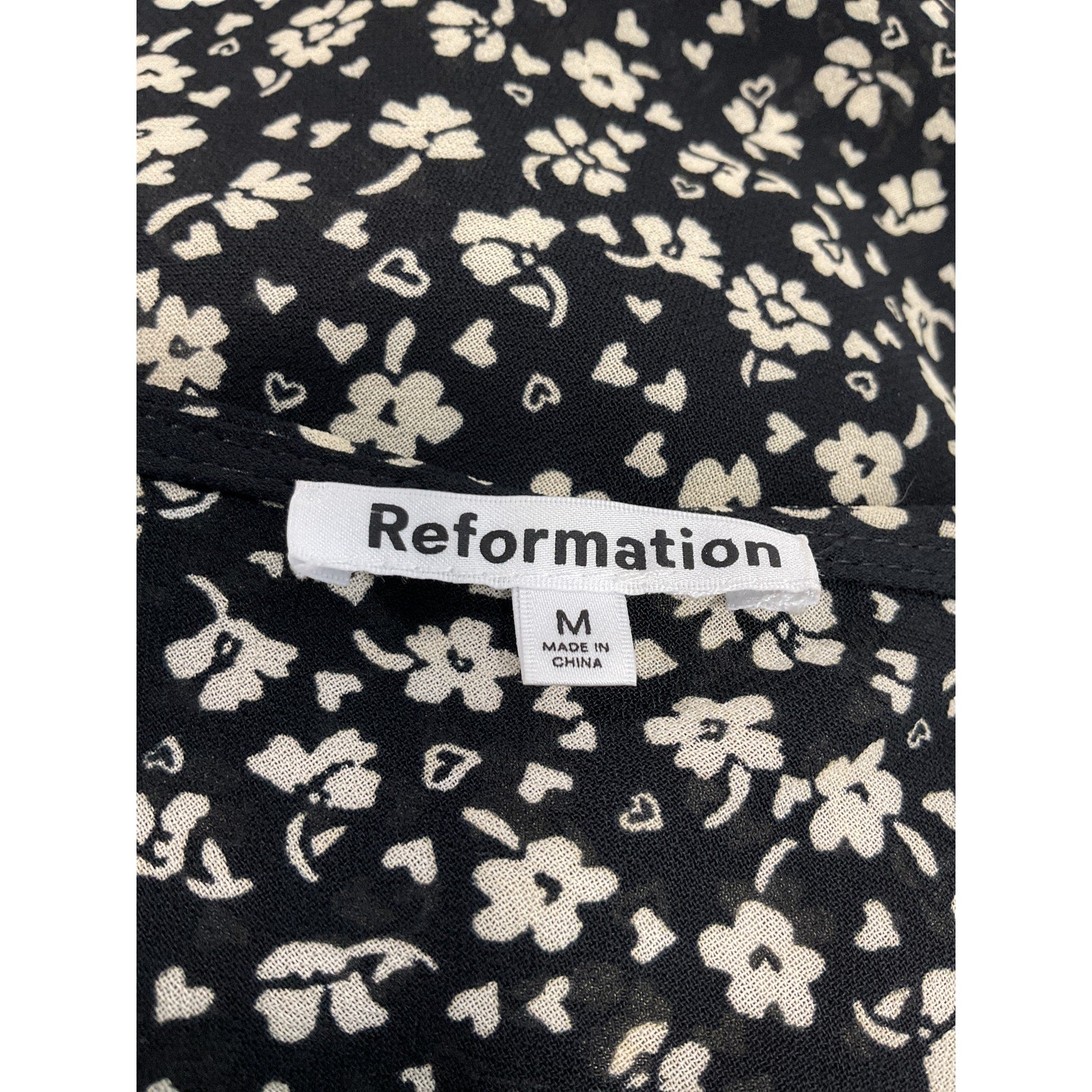 Reformation 'Britta' Black Top Size M
