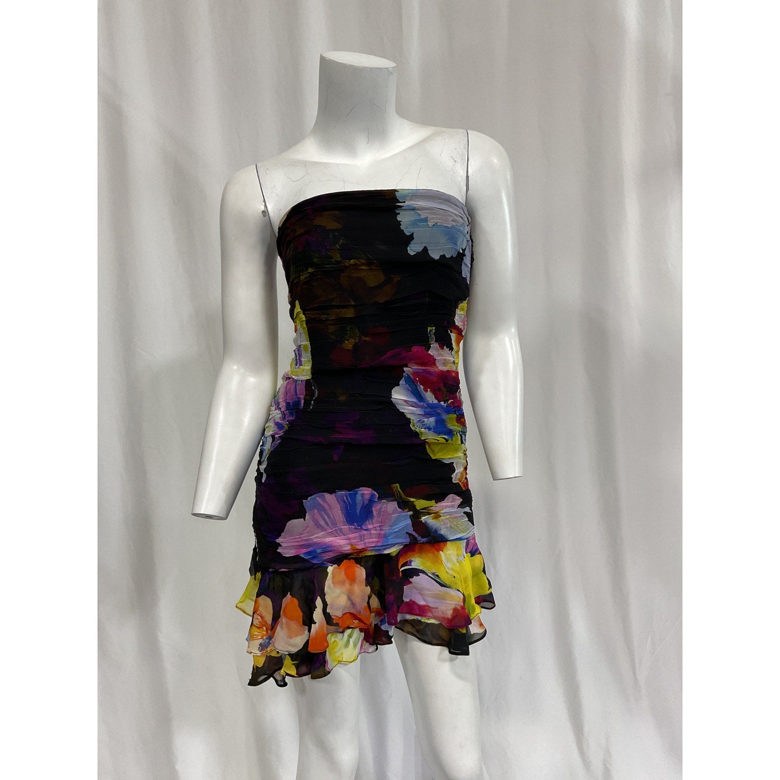 Rococo Sand Black Chiffon Mini Dress Size XS