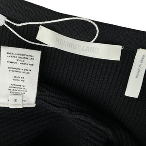 Helmut Lang Ribbed Black Eyelet Hook Sweater Size S