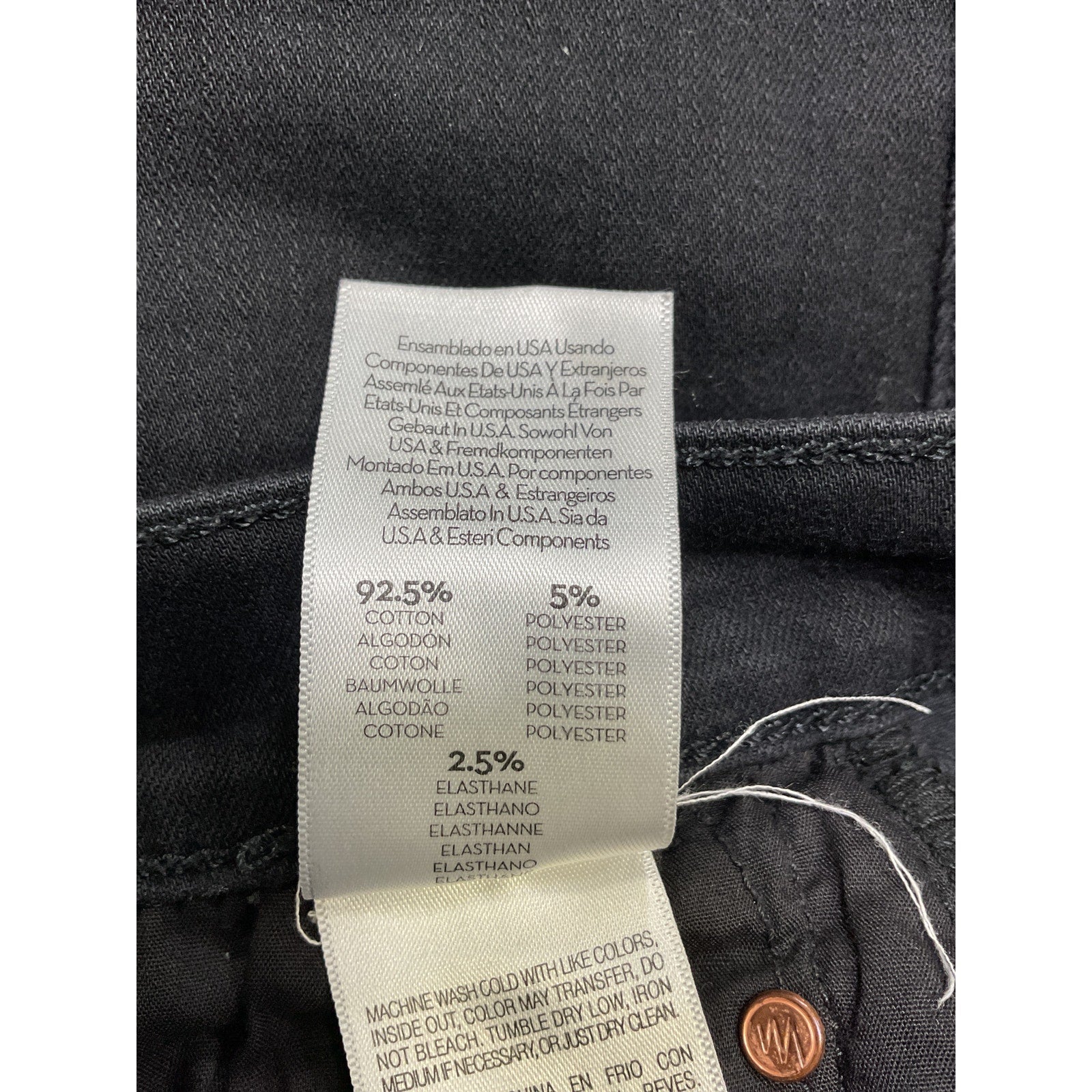 Mother 'The Insider' Black Cotton Crop Jeans Size 26