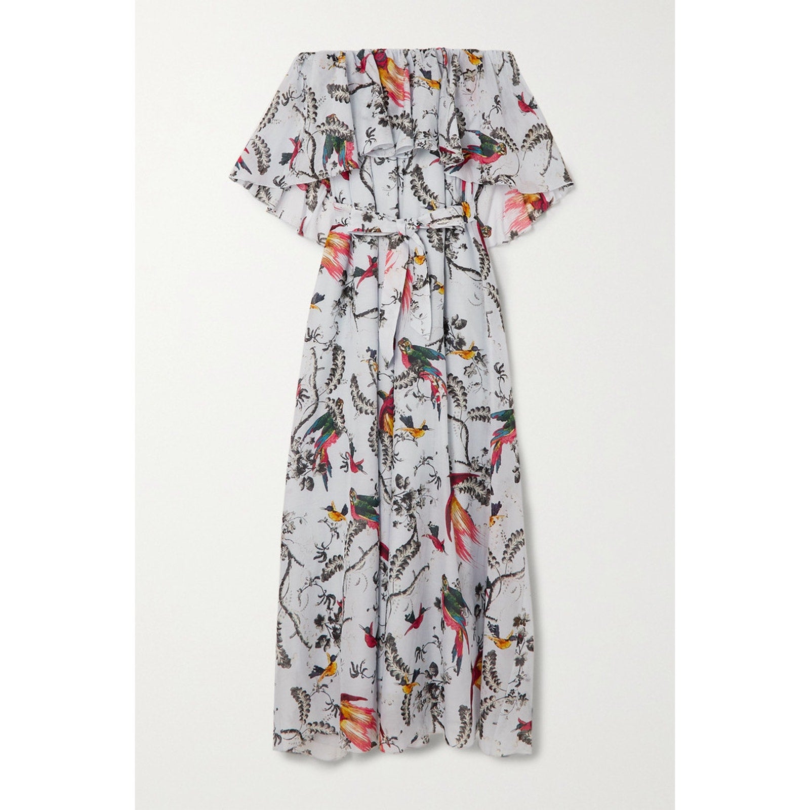 Erdem 'Algarve' Blue Cotton Printed Cotton And Silk-Blend Voile Maxi Dress Size 6 - NWT