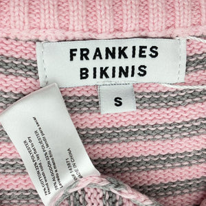 Frankies Bikinis Striped Pink Kip Sweater Size S