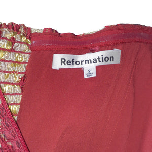 Reformation Jacquard Multi Gabby Mini Dress Size 2