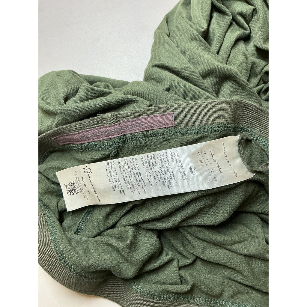 Rick Owens Lilies Green Slip Maxi Skirt Size 30