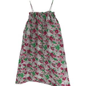 Ganni + Net Sustain Metallic Pink Polyester Recycled Jacquard Midi Dress Size 40