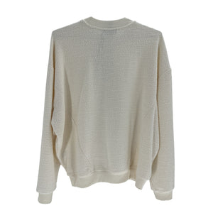 Hatch 'The Dina' Beige Polyester Boucle Sweatshirt Size 2
