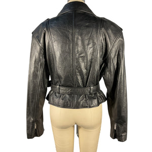 Saint Laurent Leather Biker Jacket Size 42 FR / US 10