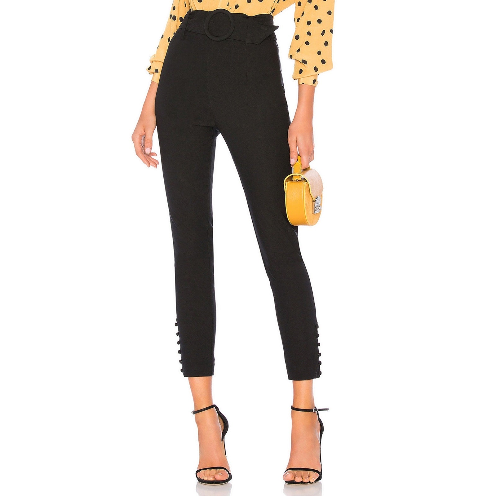 L'Academie 'The Ludovica' Black Rayon Pant Size M