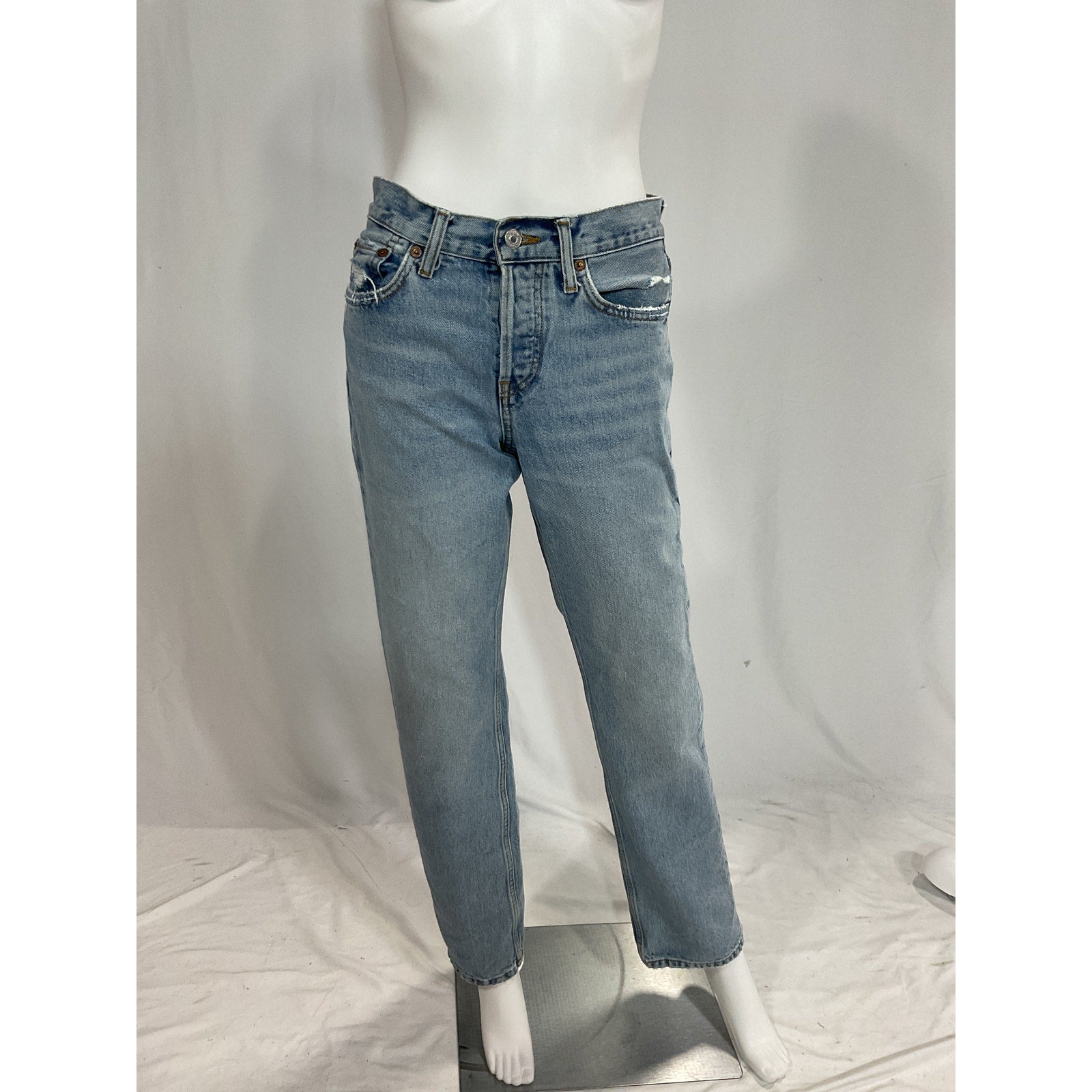 Re/Done 'Originals' Blue Easy Straight Denim Jean Size 24
