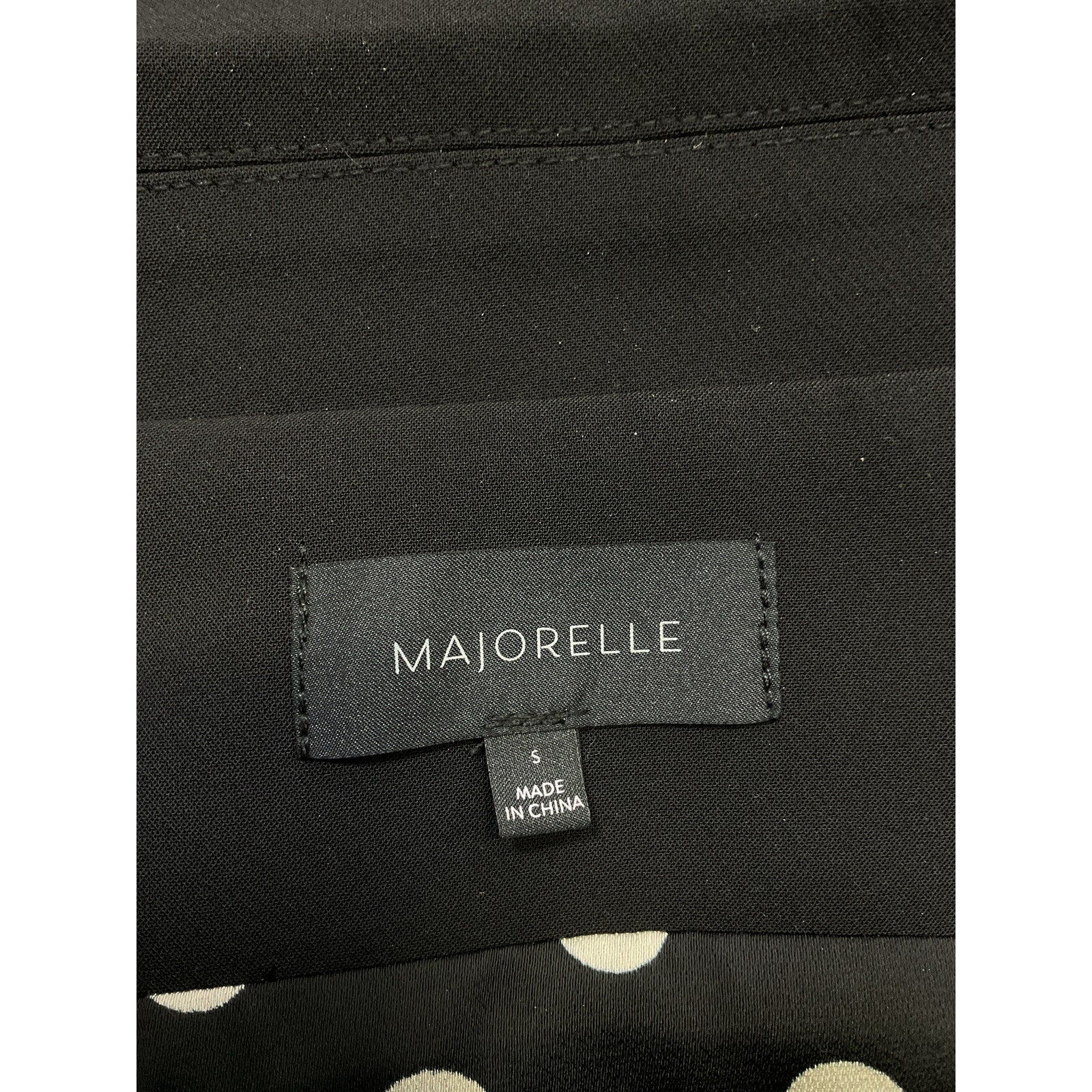 Majorelle 'Brooke' Black Crepe Top Size S