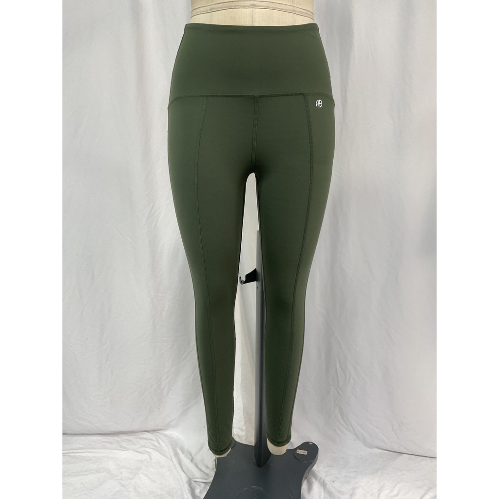 Anine Bing Sport Green Polyamide Bran Legging Size S