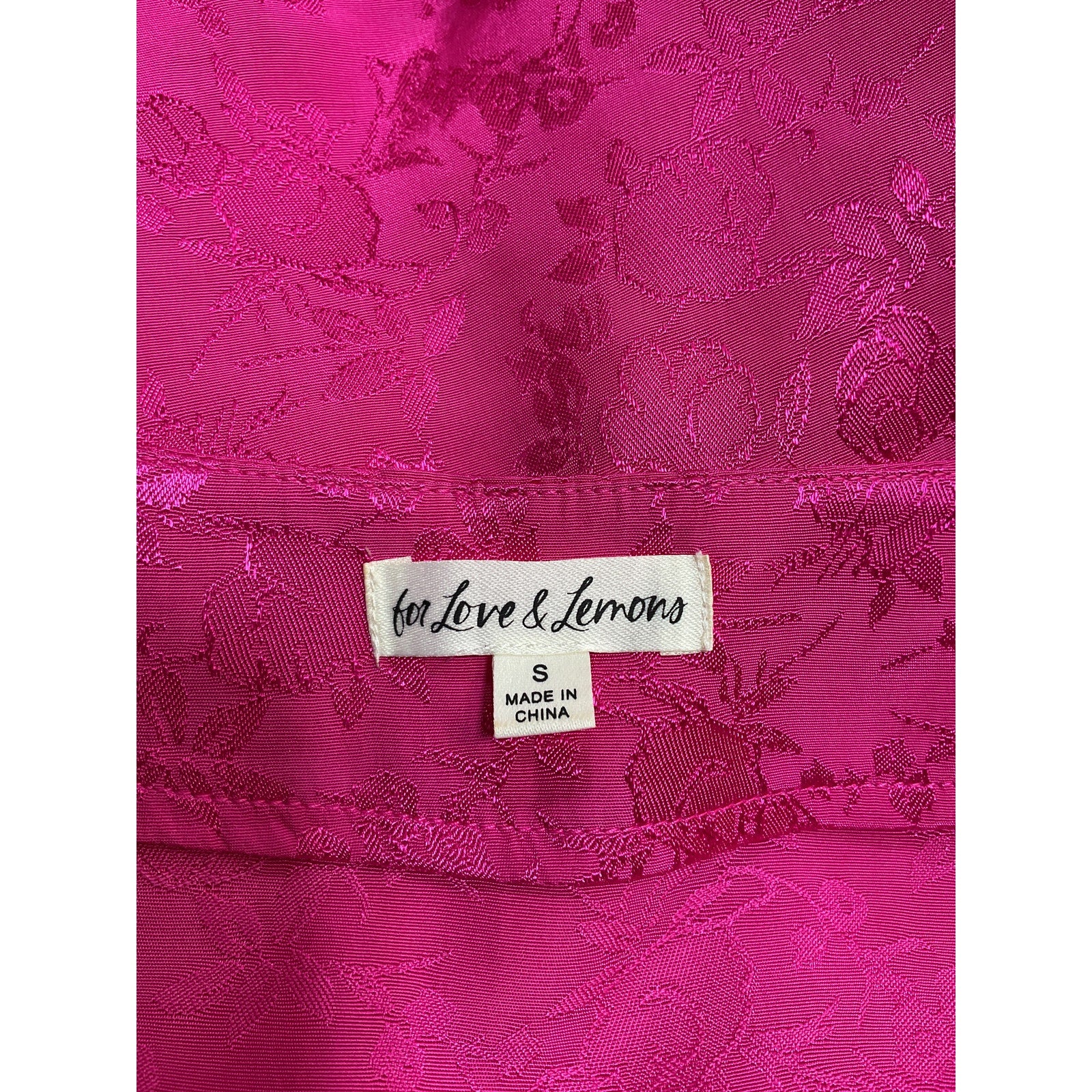 For Love & Lemons 'Sasha' Pink Rayon Skirt Size S