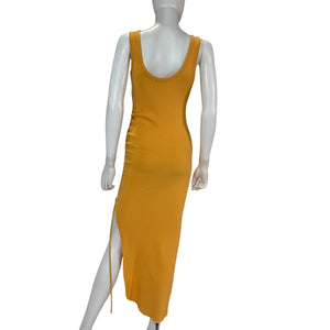 The Range Ribbed Sunrise Cinched Midi Dress Size M