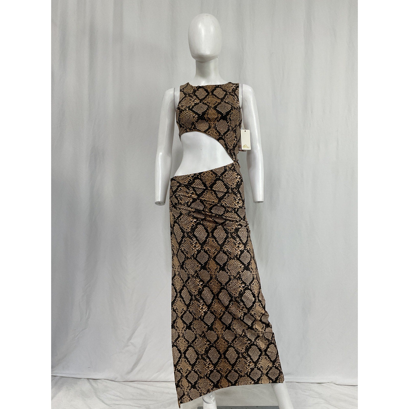 Agua Bendita x Revolve 'Massai' Blue Poly Dress Size S - NWT