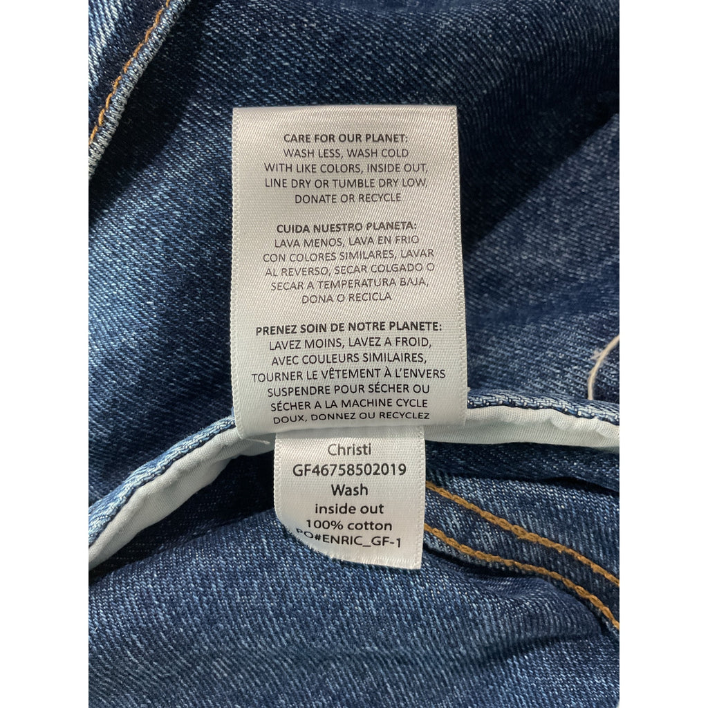 Grlfrnd 'Christi' Blue Cotton Oversized Reversible Denim Jacket Size XS