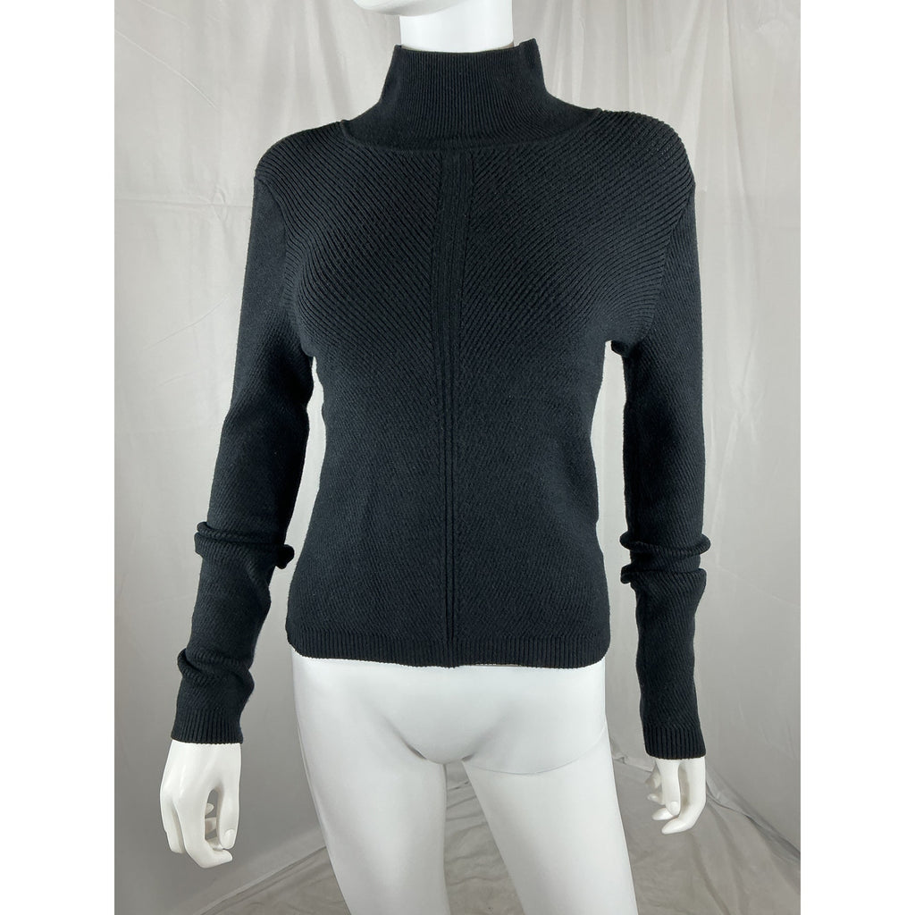 House Of Harlow 1960 'Peyton' Black Nylon Turtleneck Sweater Size M