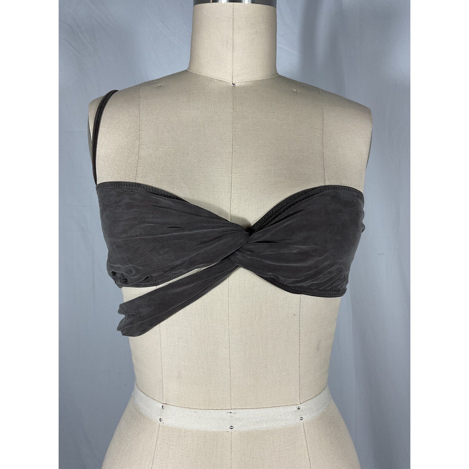 Jacquemus Le Bandeau Brown Cupro Espelho Top Size S - NWT