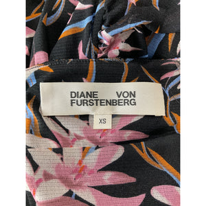 Diane Von Furstenberg Elegant Harlow Small Black Lester Dress Size XS