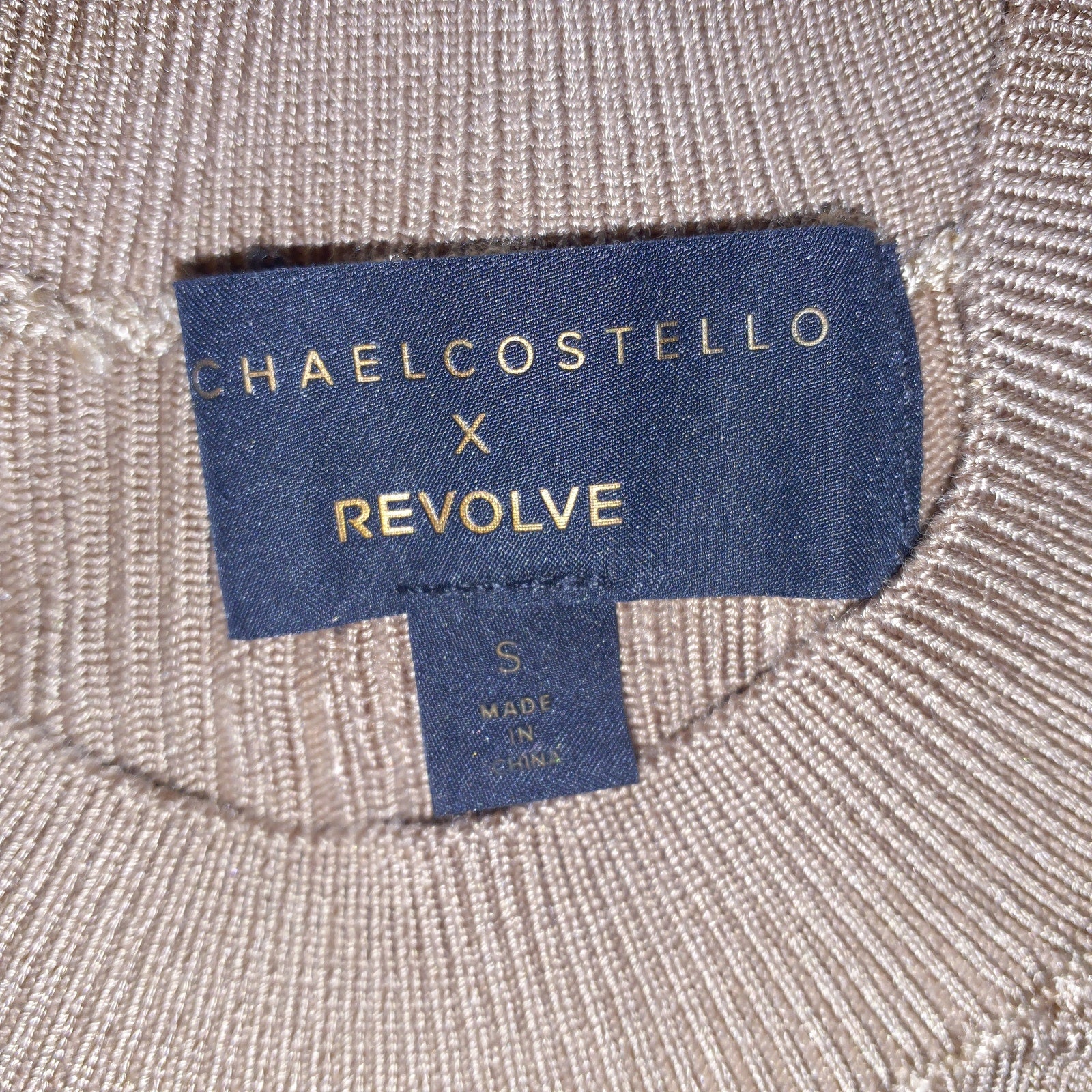 Michael Costello x Revolve 'Kadri' Tan Top Size S