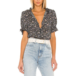 Selkie Floral Spirit Bistro Blouse Size M