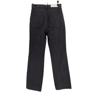 Re/Done Distressed Black Originals High Rise Loose Denim Jeans Size 23