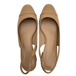 Stuart Weitzman Classic Tan Milla Slingback Leather Pumps Size 8