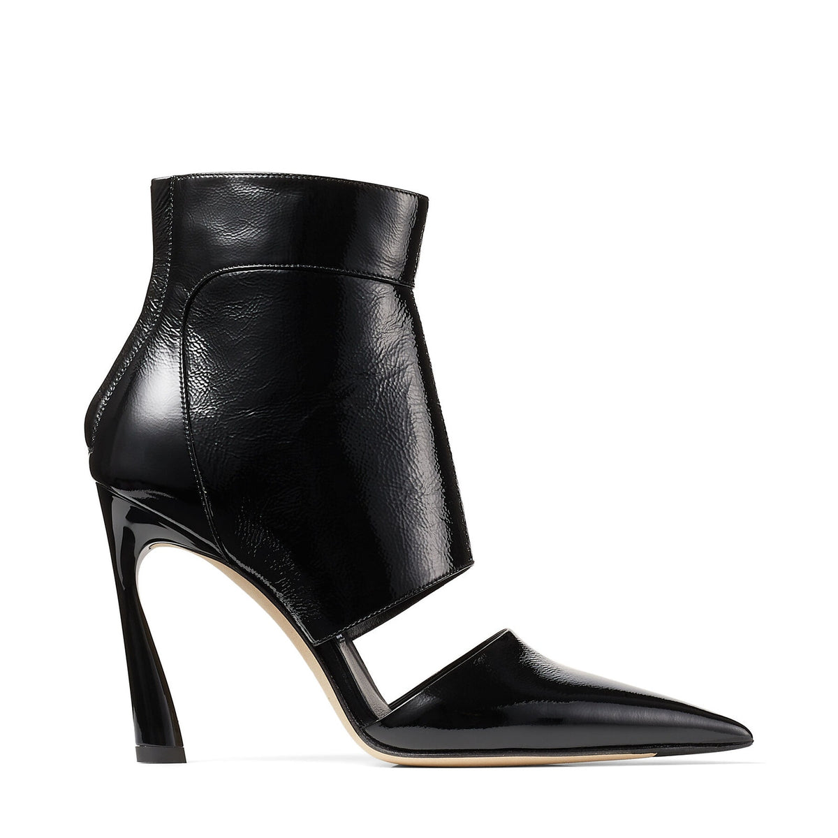 Jimmy Choo 'Tara 100' Black Leather Ankle Booties - Size 6