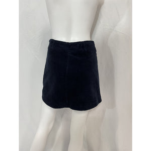 Ganni 'Organic' Navy Organic Cotton Corduroy Mini Skirt Size 2