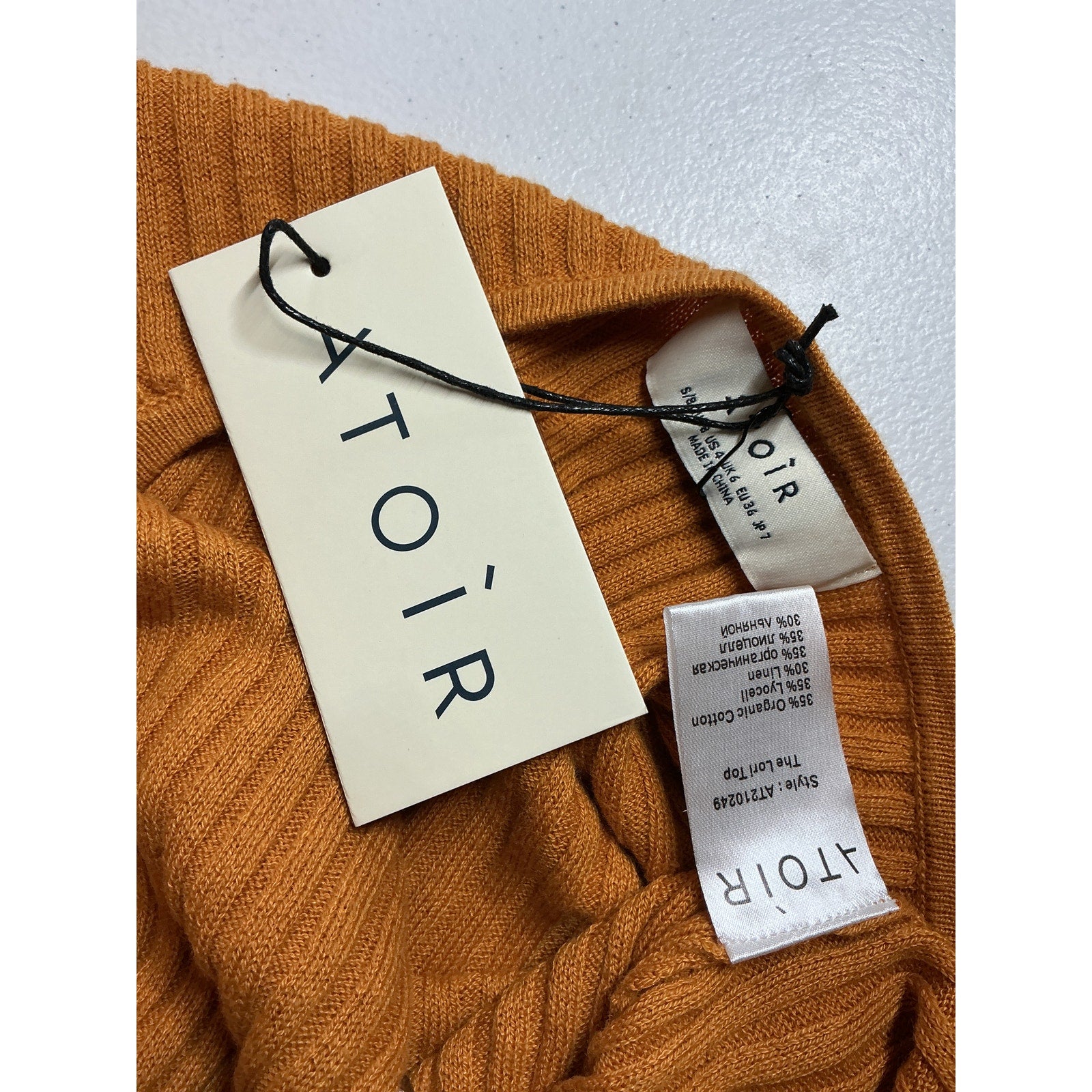 Atoir 'Lori' Orange Cotton Top Size S - NWT